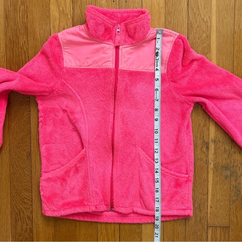 Children’s Place M 7/8 Hot Pink Fuzzy Fleece Full Zip Jacket